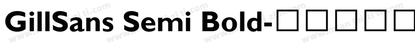 GillSans Semi Bold字体转换
